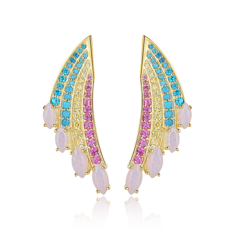 LADY PERLA™ Spring Rainbow 925 Sterling Silver Earrings