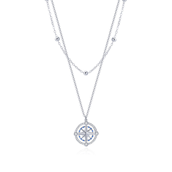 MADREPERLA™ Logbook Compass Double Layered Necklace