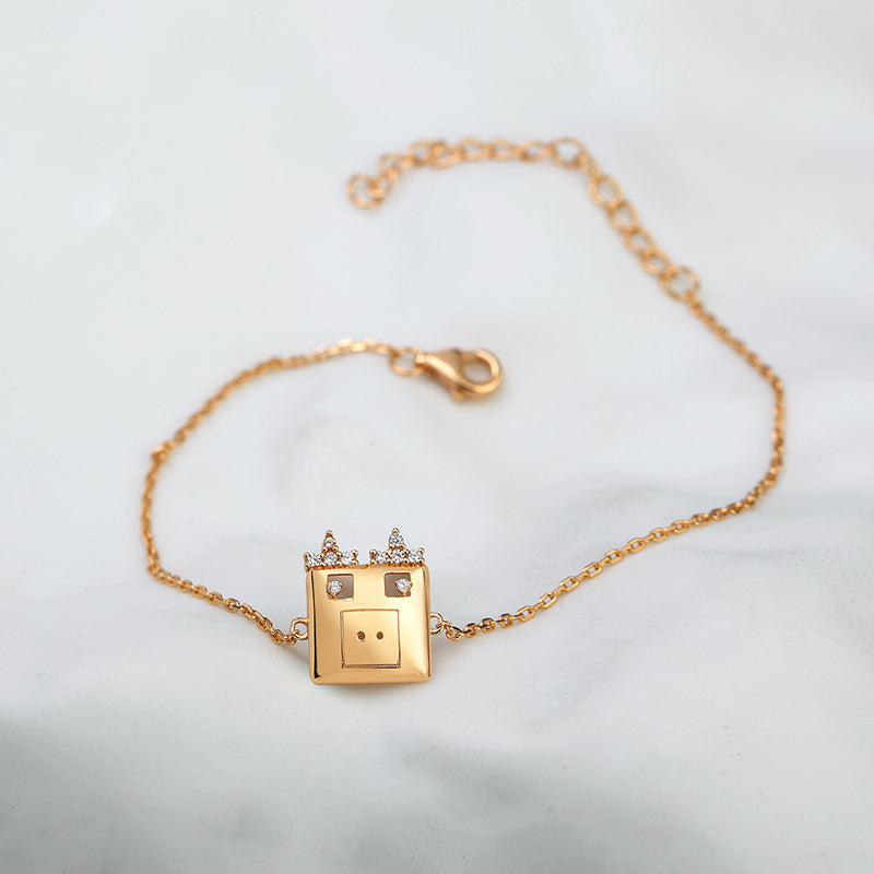 LADY PERLA™ The Square Pig 925 Sterling Silver Bracelet