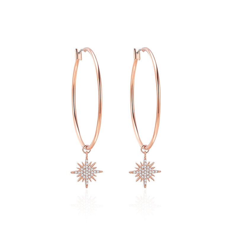 MADREPERLA™ Starry Night Moon and Star Earrings