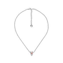 CICLÓN™ Díscola Diamond Button Murano Glass Crystal Pink Necklace