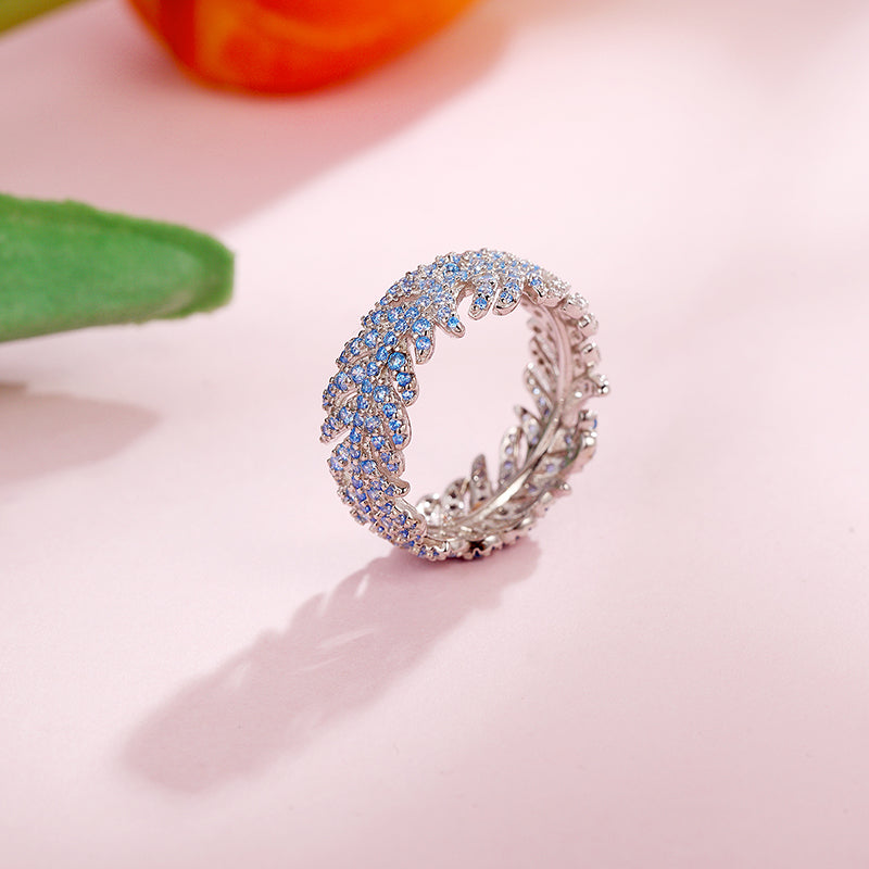 LADY PERLA™ Blue Leave 925 Sterling Silver Ring
