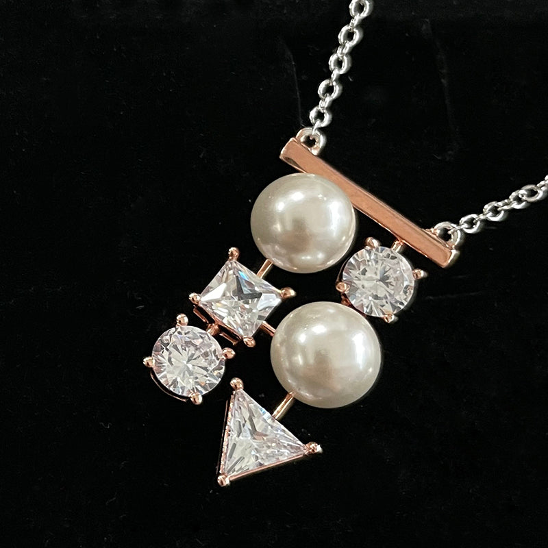 MADREPERLA™ Beads Diamond Geometric Combination Necklace